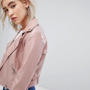 URBAN BLISS PATENT MOTO JACKET  xl